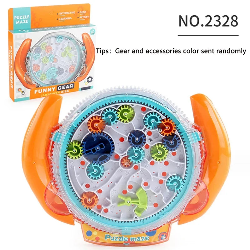 3D Creative Maze Puzzle Magic Transparent Speed Cube, Rolling Ball Magic UFO Maze Toy for Kids, Perfect Stress Reliever & Educational Game