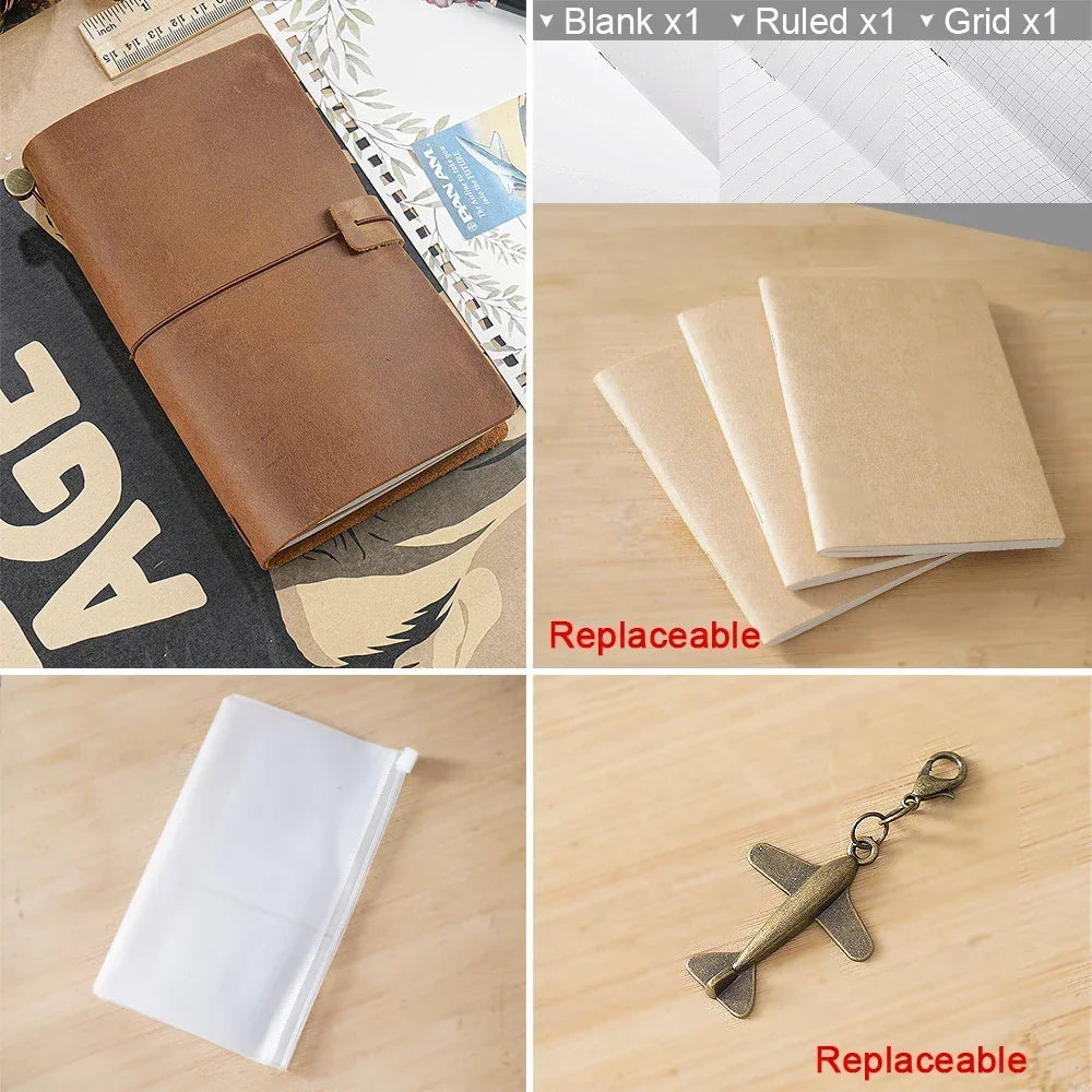 Moterm Bestselling 100% Genuine Leather Notebook, Handmade Vintage Cowhide Diary Journal, Sketchbook & Planner, TN Travel Notebook Cover