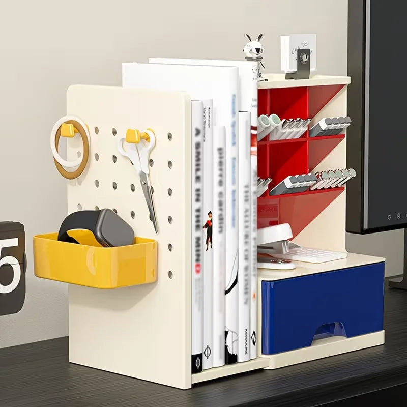 Modern Bauhaus Style Desk Organizer, Multifunctional Desktop Storage Box, Practical Stationery Organizer for Office & School Use