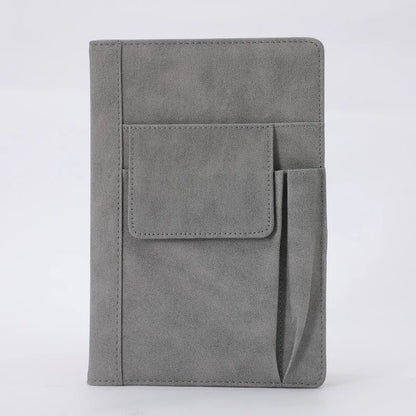 A5 Refillable Leather Journal Notebook, Hardcover, 200 Pages Thick Paper, Ideal for Students & Office Stationery