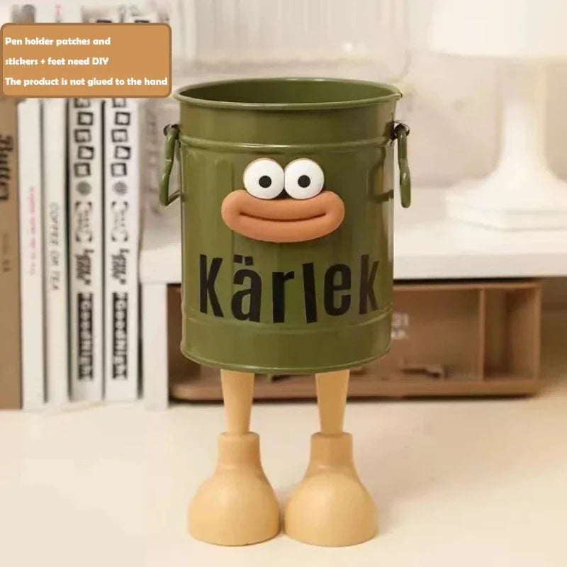 1 Piece Cute Cartoon Desk Organizer, Simple Style Pen Pencil Holder, Multifunctional Stationery Storage for Home Office and Study Use
