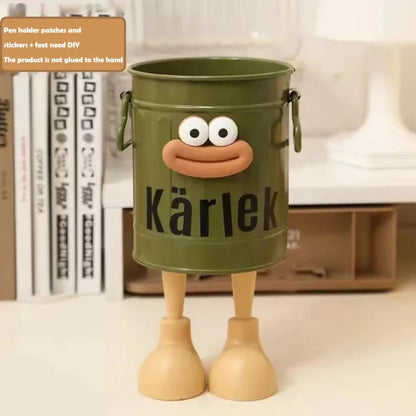 1 Piece Cute Cartoon Desk Organizer, Simple Style Pen Pencil Holder, Multifunctional Stationery Storage for Home Office and Study Use