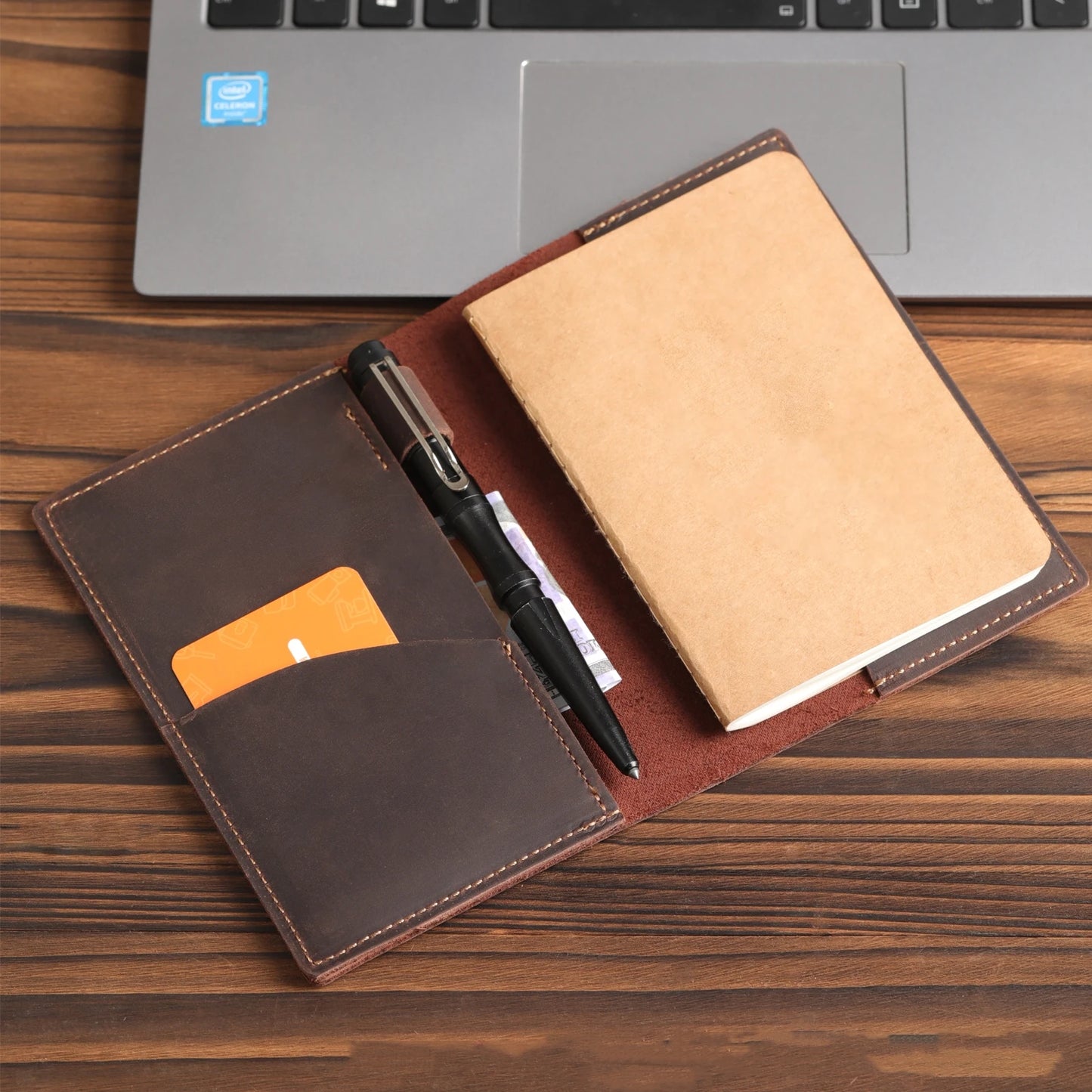 Leather Journal Cover Compatible with Field Notes, Protective Case for 3.5" x 5.5" Notebooks (Cover Only)