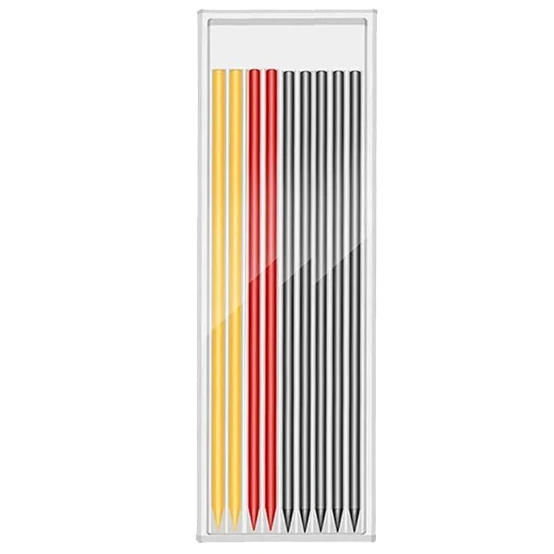 Solid Carpenter Mechanical Pencil for Woodworking & Construction, One-Piece Structure with Built-in Sharpener Pen Cap, Practical Stationery Tool