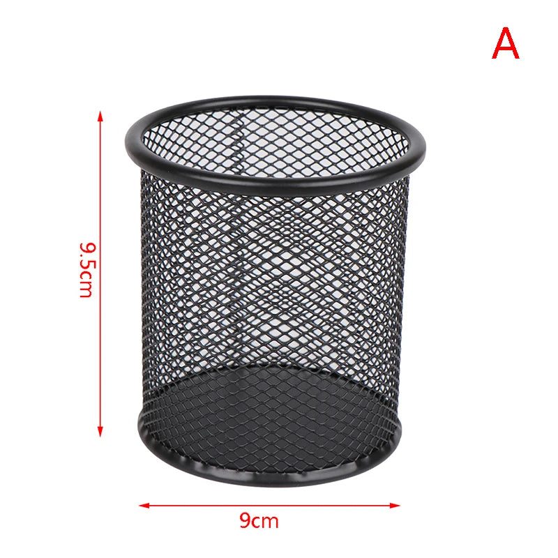 Creative Metal Desk Organizer, 3-Grid Pen Holder, Multifunctional Pencil & File Storage Rack, Practical Office Desktop Accessories