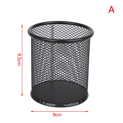 Creative Metal Desk Organizer, 3-Grid Pen Holder, Multifunctional Pencil & File Storage Rack, Practical Office Desktop Accessories