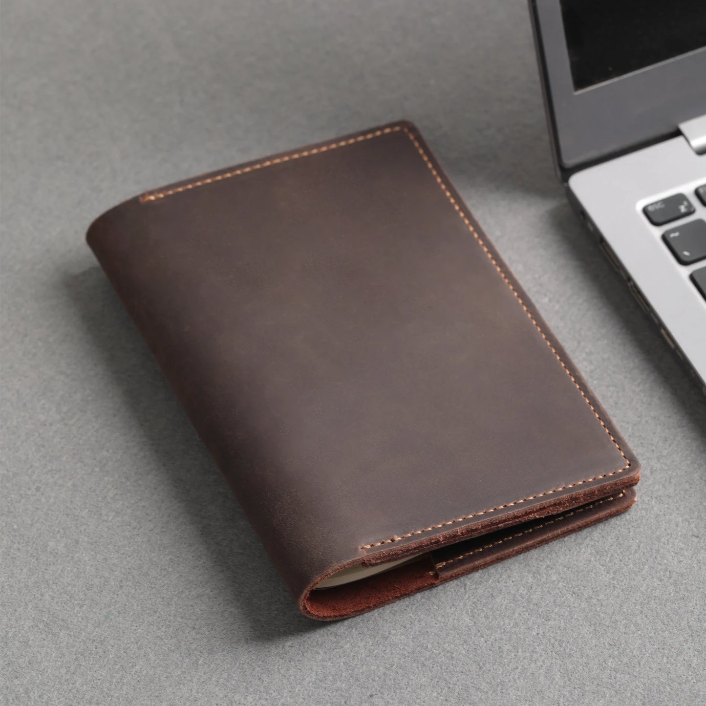 Leather Journal Cover Compatible with Field Notes, Protective Case for 3.5" x 5.5" Notebooks (Cover Only)