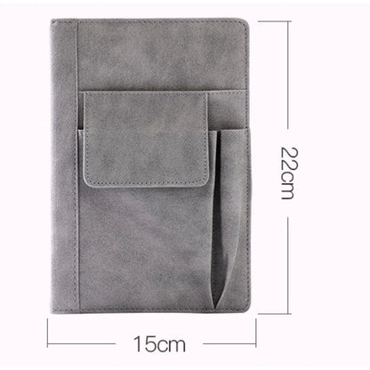 A5 Refillable Leather Journal Notebook, Hardcover, 200 Pages Thick Paper, Ideal for Students & Office Stationery