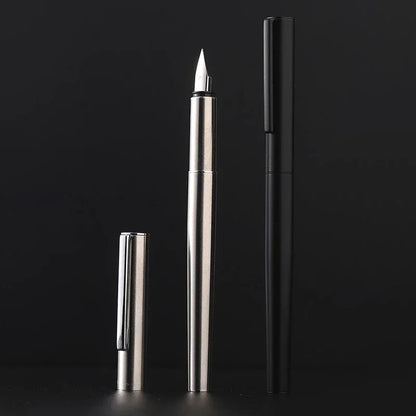 Jinhao 35 All-Steel Luxury Fountain Pen, EF/F Nib Smooth Writing Pen, Premium Stationery for Business, Office & School Calligraphy