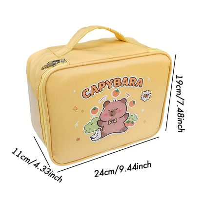 Adorable Capybara Themed Stationery Gift Set for Students, Including Comfort-Grip Pens, Notebook, Pencil Case & Complete School Supplies Kit