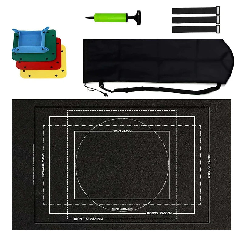 Puzzle Storage Mat for Kids, Multi‑Size Puzzle Blanket with Carry Bag, Portable Parent‑Child Early Educational Toy & Perfect Gift