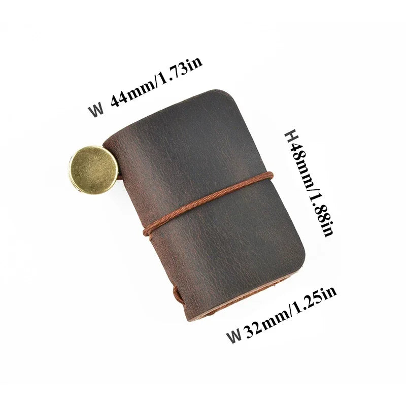 32 Sheets Ultra-Small Mini Notebook, Cute & Portable, Refillable Loose-Leaf Design, Premium Hand Account Notepad Stationery