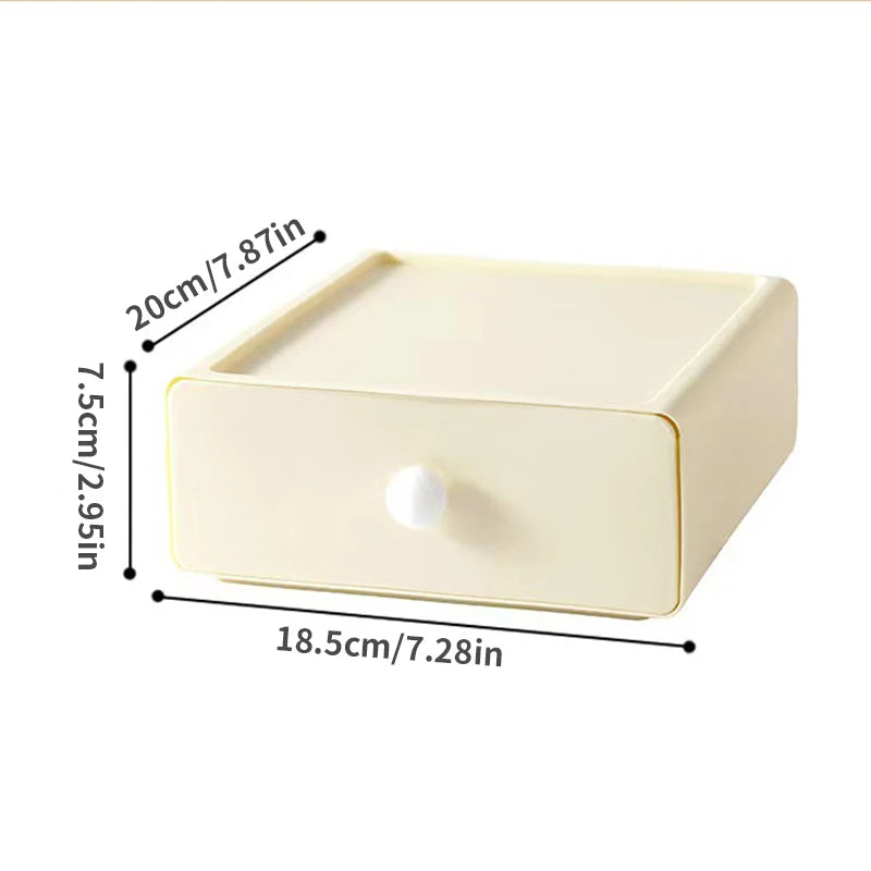 Single Layer Desktop Drawer Organizer, Stackable Design Storage Case, Perfect for Sorting Stationery and Daily Small Items
