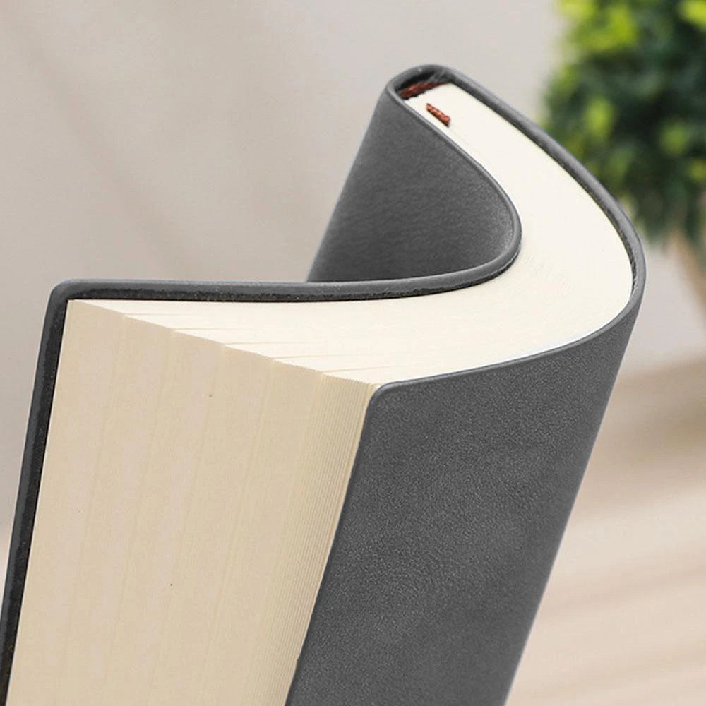 A6 High-End PU Leather Notebook, 200 Pages, Ideal for College Students & Office Use, Professional Work & Meeting Journal, Available in Lined/Blank/Grid Paper