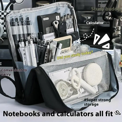 Large Capacity Simple Pencil Case, Multifunctional Stationery Storage Bag, Practical Organizer for Students and Office Use