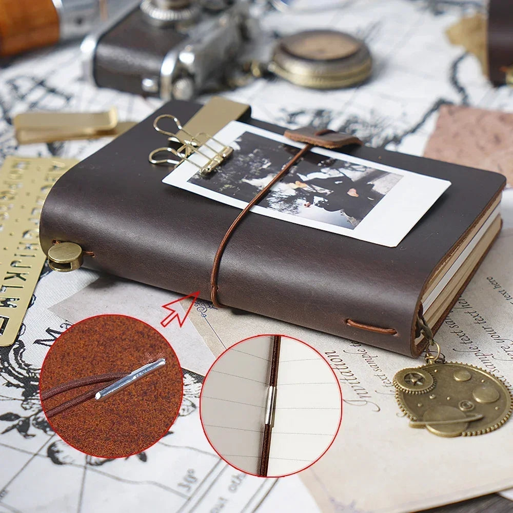 Moterm Bestselling 100% Genuine Leather Notebook, Handmade Vintage Cowhide Diary Journal, Sketchbook & Planner, TN Travel Notebook Cover