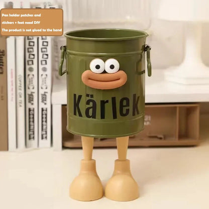 1 Piece Cute Cartoon Desk Organizer, Simple Style Pen Pencil Holder, Multifunctional Stationery Storage for Home Office and Study Use