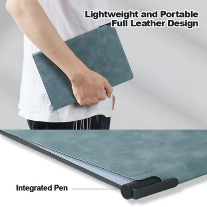 A5 Erasable Whiteboard Notebook, Leather Cover Portable Draft Notebook, Reusable Writing Board Desktop Memo Pad
