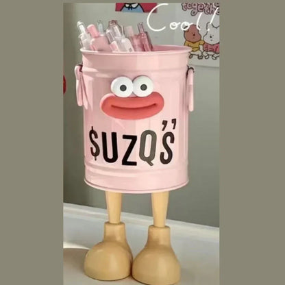 1 Piece Cute Cartoon Desk Organizer, Simple Style Pen Pencil Holder, Multifunctional Stationery Storage for Home Office and Study Use