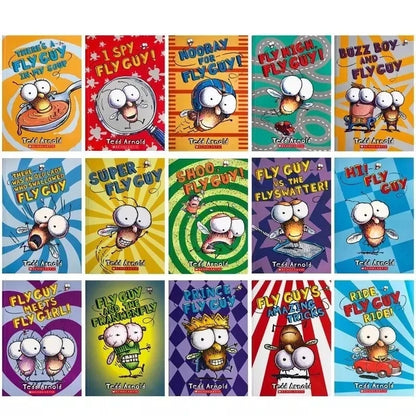 15 Books/Set Usborne Fly Guy Series Picture Books, Classic English Storybooks, Fun Early Reading Books for Kids and Toddlers
