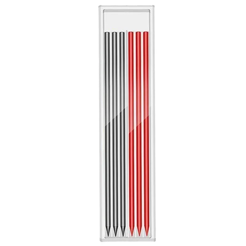 Solid Carpenter Mechanical Pencil for Woodworking & Construction, One-Piece Structure with Built-in Sharpener Pen Cap, Practical Stationery Tool