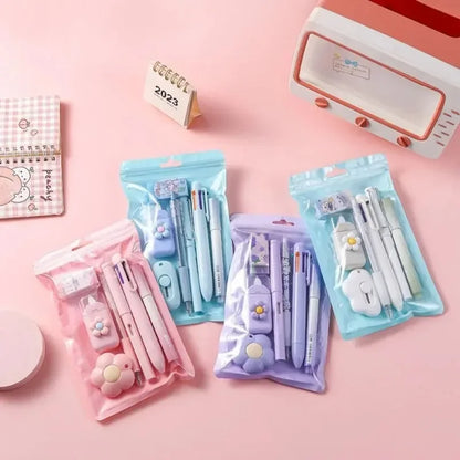 7-in-1 Stationery Set, Back to School & Birthday Gift, Including Pencils, Eraser, Correction Tape, Ideal School Prize for Kids & Office Use