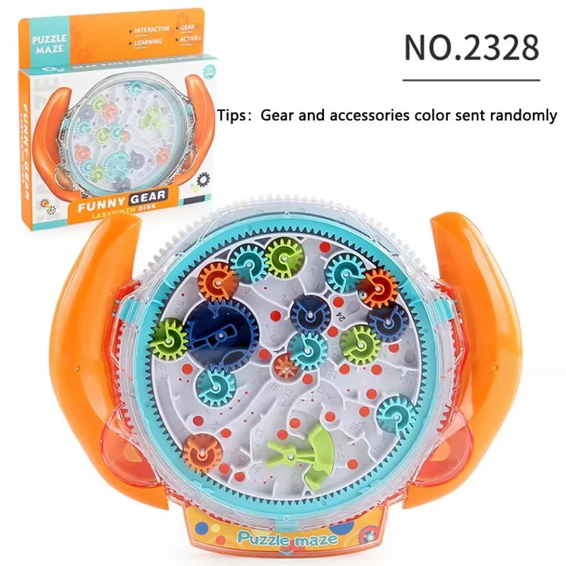 3D Creative Maze Puzzle Magic Transparent Speed Cube, Rolling Ball Magic UFO Maze Toy for Kids, Perfect Stress Reliever & Educational Game