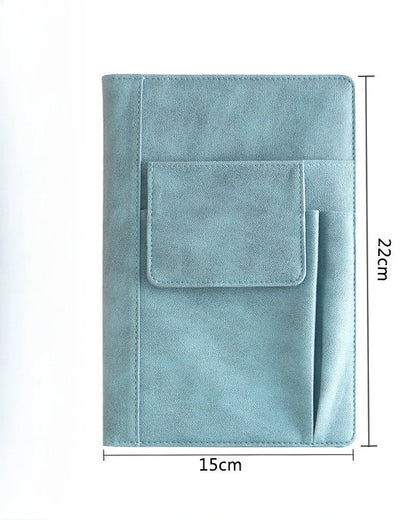 A5 Refillable Leather Journal Notebook, Hardcover, 200 Pages Thick Paper, Ideal for Students & Office Stationery