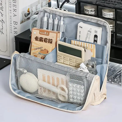 Large Capacity Simple Pencil Case, Multifunctional Stationery Storage Bag, Practical Organizer for Students and Office Use
