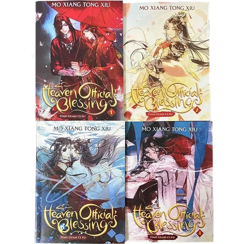 Heaven Official's Blessing (Tian Guan Ci Fu) 1-4 Full Set, English Version Ancient Chinese Romance Physical Novels, Brand New Books