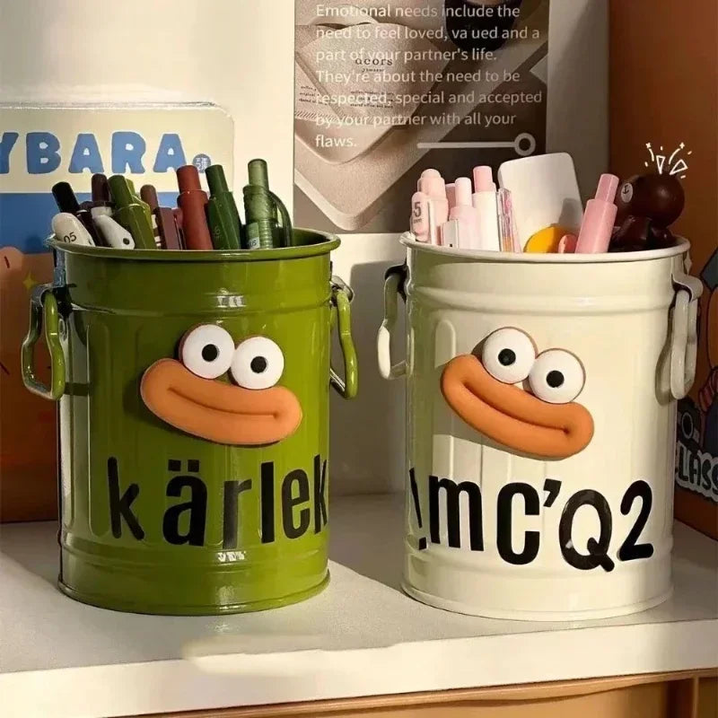 1 Piece Cute Cartoon Desk Organizer, Simple Style Pen Pencil Holder, Multifunctional Stationery Storage for Home Office and Study Use