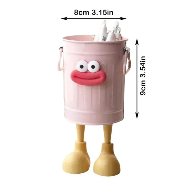 1 Piece Cute Cartoon Desk Organizer, Simple Style Pen Pencil Holder, Multifunctional Stationery Storage for Home Office and Study Use