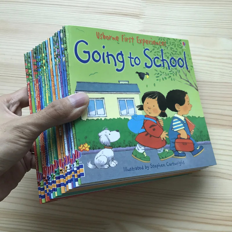 20 Books/Set Usborne Picture Books, 15×15cm Mini Size, Classic English Story Books, Early Educational Reading Books for Kids and Toddlers