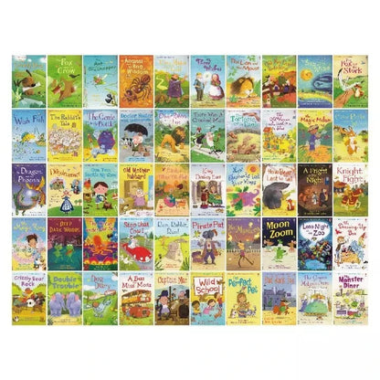 50 Books/Set Usborne My First Reading Library, English Picture Books, Early Vocabulary Learning & Reading Gift for Young Kids