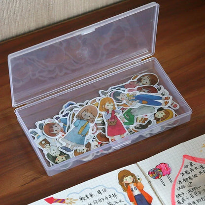 1 Piece Clear Plastic Storage Box, Large Desktop Organizer for Students, Ideal for Sorting and Storing Stationery