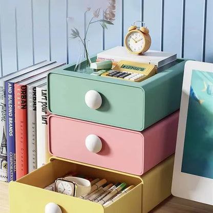 Single Layer Desktop Drawer Organizer, Stackable Design Storage Case, Perfect for Sorting Stationery and Daily Small Items