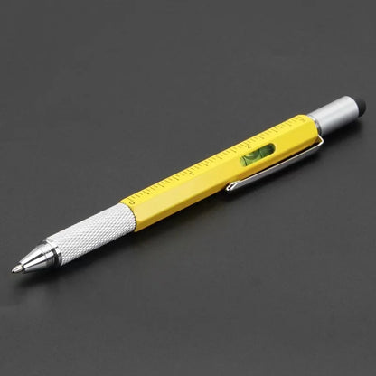 7-in-1 Multifunctional Pen, Capacitive Touch Screen Stylus with Screwdriver, Ruler, Spirit Level & Refillable Ballpoint Pen Tool