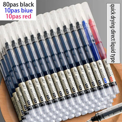 Ballpoint Pen Set: 24/40/80 Black + 3/5/10 Blue/Red | Smooth Writing for College, Office & School | Quick-Drying Ink, Comfortable Grip