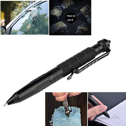 Military Tactical Pen, Professional Self-Defense Pen & Emergency Glass Breaker, Tungsten Steel Construction, Multi-Function Writing Tool with 6 Refills