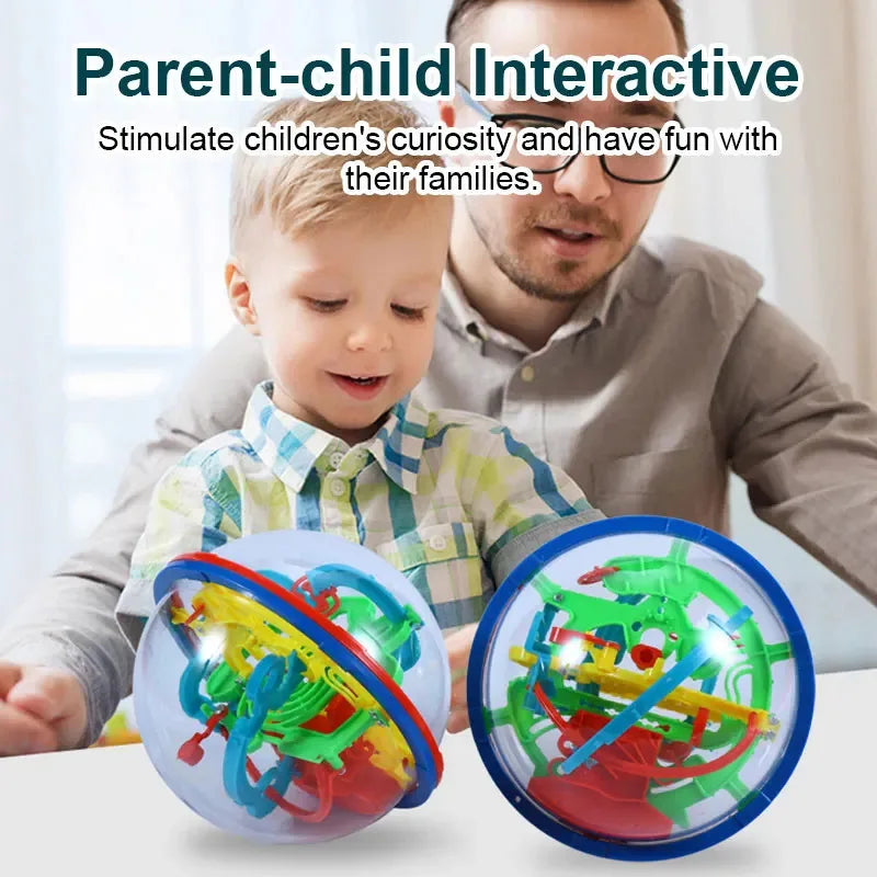 3D Maze Ball Puzzle – Perplexus Labyrinth IQ Challenge with Display Stand, Brain Teaser Toy & Creative Gift for Kids & Adults