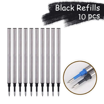 High-Quality Stainless Steel Ballpoint Pen, Business Signature Pen, Refillable Design, Ideal Stationery for Office & School Use