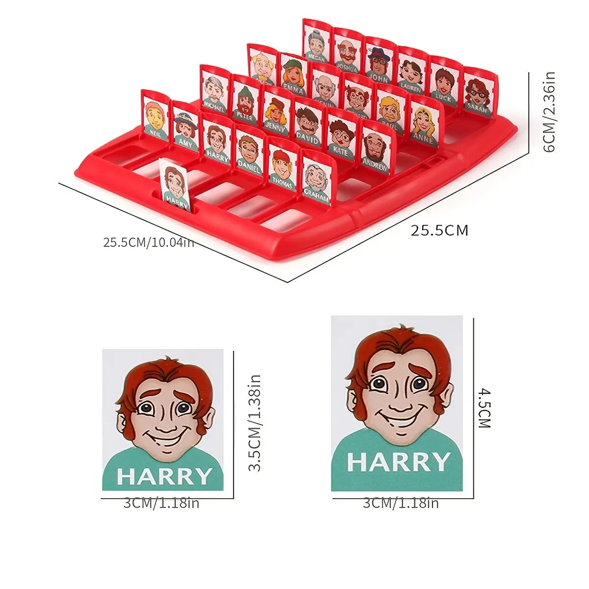 Guess Who I Am Puzzle Game – Interactive Two-Player Portable Tray Board Game, Perfect for Kids