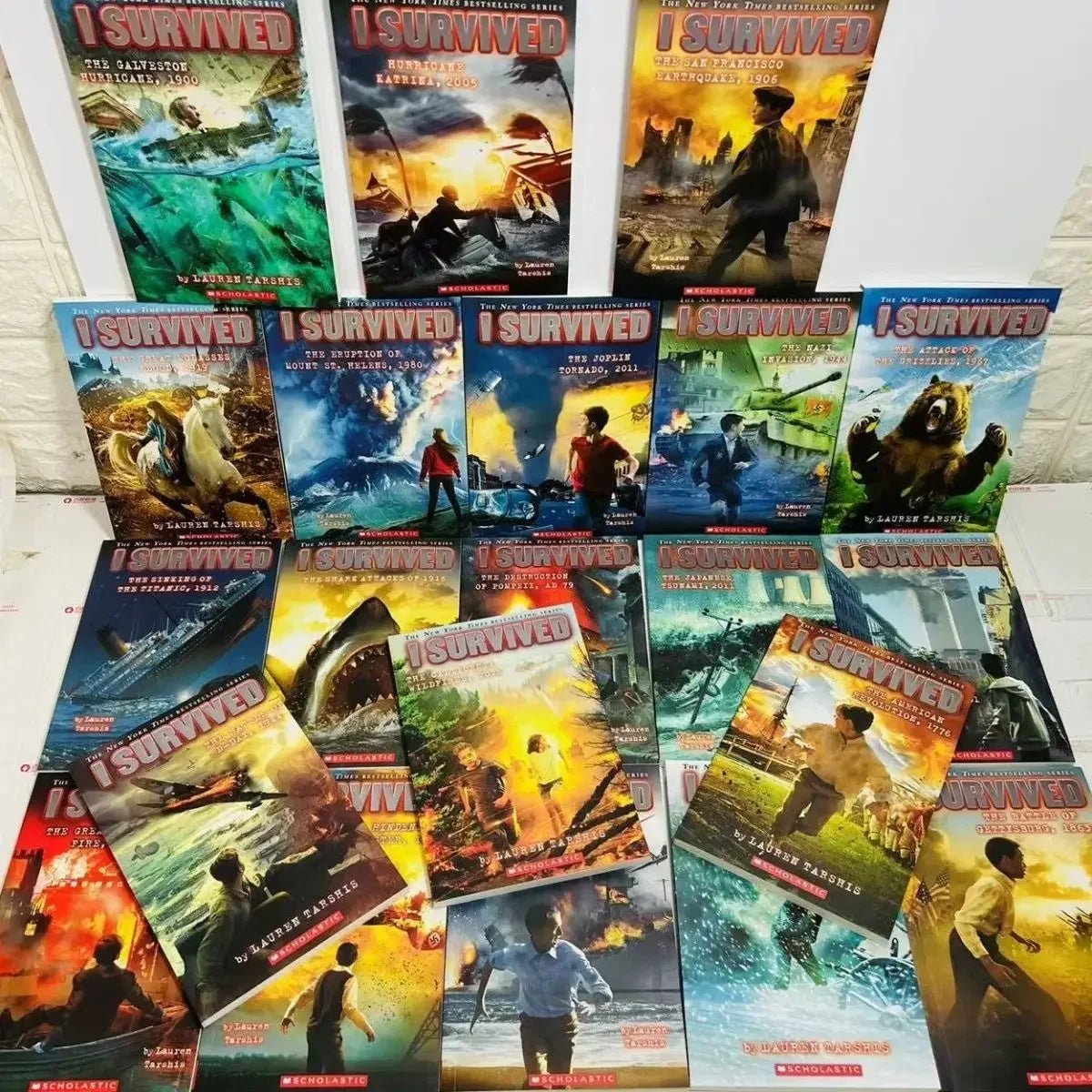 22-Book I Survived Collection, Kids’ English Reading Books, Disaster & Historical Survival Novels, Chapter Books for Children
