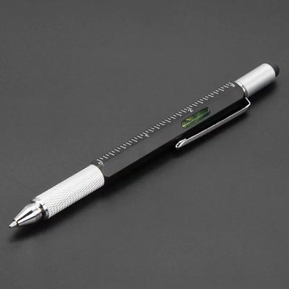 7-in-1 Multifunctional Pen, Capacitive Touch Screen Stylus with Screwdriver, Ruler, Spirit Level & Refillable Ballpoint Pen Tool