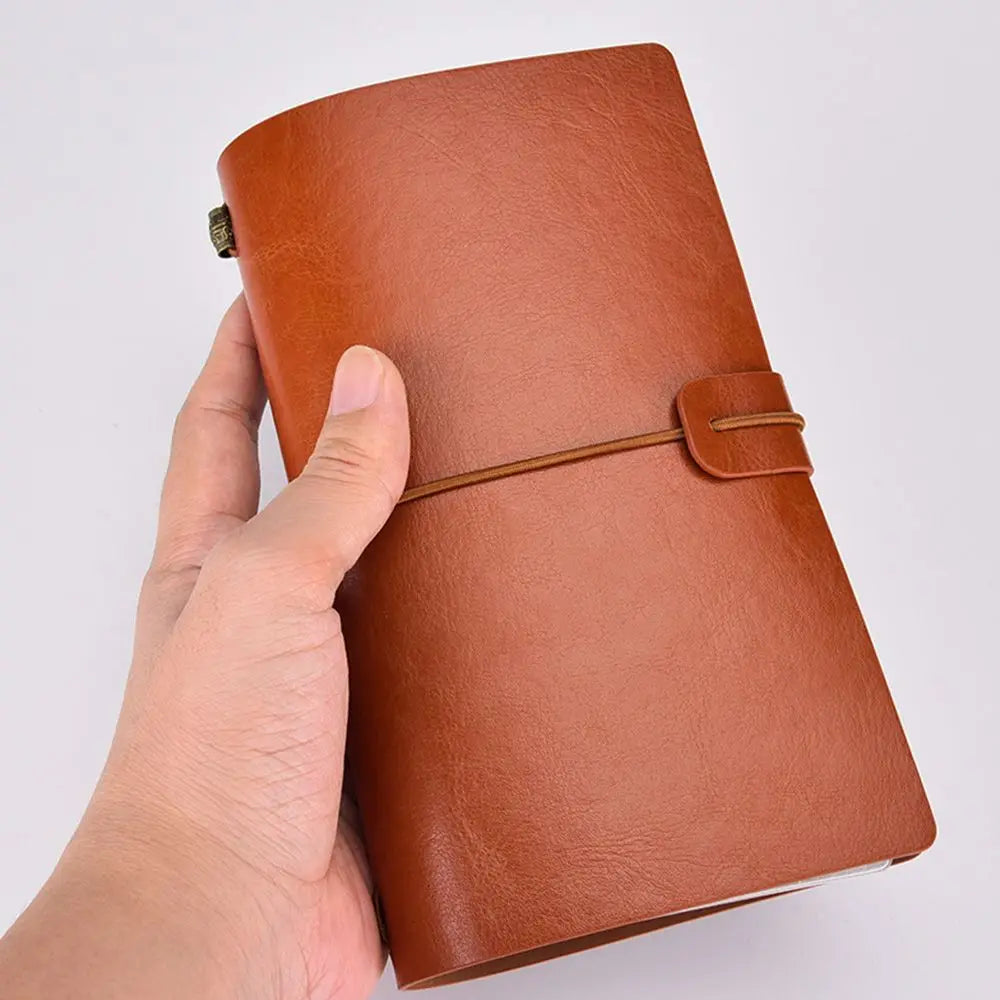 Portable Leather Notebook, Writing Notepad & Diary Journal, Ideal Travel Journal & Daily Organizer, Perfect Stationery for School & Office Use