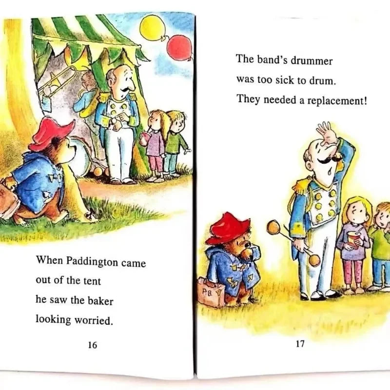 8 Books Set, I Can Read Paddington Cartoon Storybooks, English Picture Books with Audio, Early Educational Learning Books for Kids