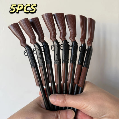 5 Pcs Unique Design Gun-Shaped Ballpoint Pen, Smooth Writing Fun Pen, Novelty Writing Instrument, Stylish & Cool Stationery for Office & Daily Use
