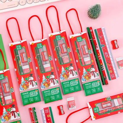 20 Sets Compact Stationery Kits with Pencils & Erasers, Ideal Christmas Gifts for Kids
