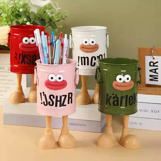 1 Piece Cute Cartoon Desk Organizer, Simple Style Pen Pencil Holder, Multifunctional Stationery Storage for Home Office and Study Use