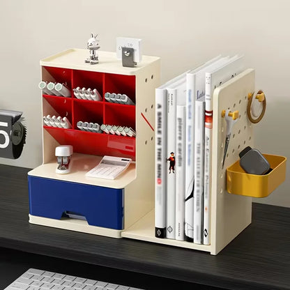 Modern Bauhaus Style Desk Organizer, Multifunctional Desktop Storage Box, Practical Stationery Organizer for Office & School Use